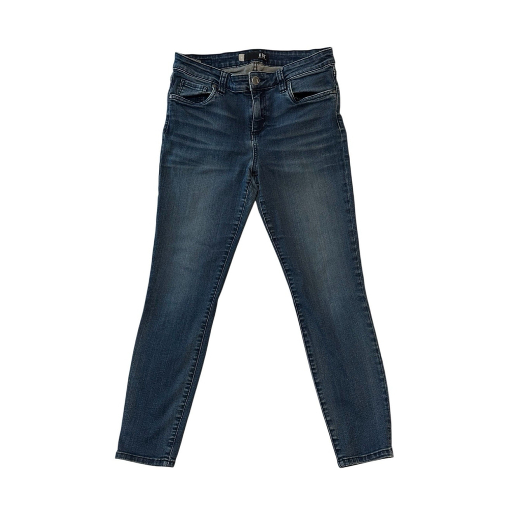 Kut From The Kloth Distressed Jeans Womens 10 Blue Connie Ankle Skinny Mid-Rise